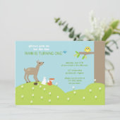 ベビーアニマルウッドランド招待状 招待状 (スタンド正面)
