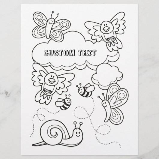 ベビーアニマルカラーリングブックページ (正面)