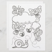 ベビーアニマルカラーリングブックページ (正面/裏面)