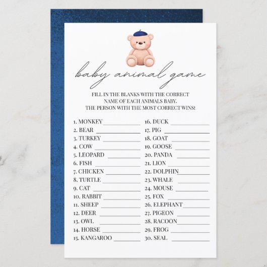 ベビーアニマルゲーフランスのムボンジュールBebe Waterカラー (正面/裏面)