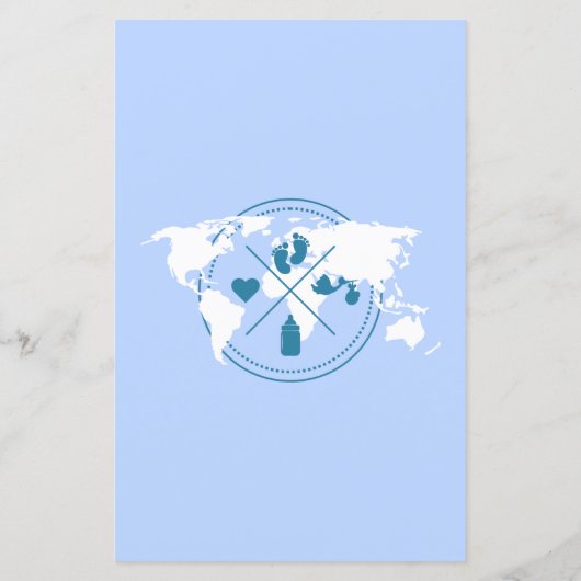 ベビーアニマルゲーム旅行パスポートベビーシャワー (裏面)