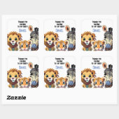 ベビーアニマルサファリアニマルバースデーパーティー スクエアシール (シート)