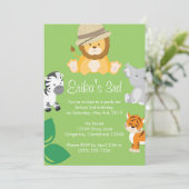 ベビーアニマルサファリ招待状 招待状 (スタンド正面)
