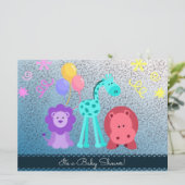 ベビーアニマルシャワー招待状 招待状 (スタンド正面)