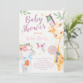 ベビーアニマルズサファリベイビーシャワー招待状 招待状 (スタンド正面)