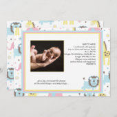 ベビーアニマルズブルーライオンベビー発表 案内状 (正面/裏面)