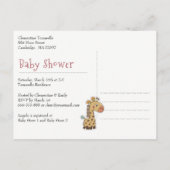 ベビーアニマルズベビーシャワー招待状 インビテーションポストカード (裏面)