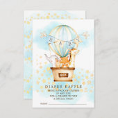 ベビーアニマルズホットエアバルーンおむつラッフルチケット エンクロージャーカード (正面/裏面)