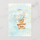 ベビーアニマルズホットエアバルーンおむつラッフルチケット エンクロージャーカード (裏面)