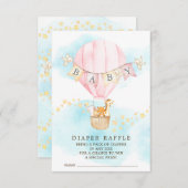 ベビーアニマルズホットエアバルーンおむつラッフルチケット エンクロージャーカード (正面/裏面)