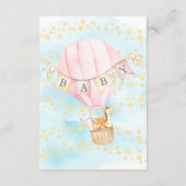 ベビーアニマルズホットエアバルーンおむつラッフルチケット エンクロージャーカード (裏面)