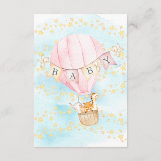 ベビーアニマルズホットエアバルーンおむつラッフルチケット エンクロージャーカード (裏面)