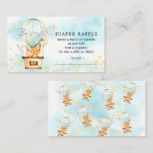ベビーアニマルズホットエアバルーンおむつラッフルチケット エンクロージャーカード (正面/裏面)
