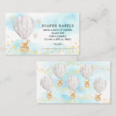 ベビーアニマルズホットエアバルーンおむつラッフルチケット エンクロージャーカード (正面/裏面)