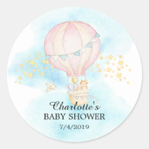 ベビーアニマルズホットエアバルーンに乗るベビーシャワー