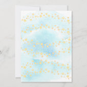 ベビーアニマルズホットエアバルーンに乗るベビーシャワー 招待状 (裏面)