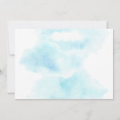 ベビーアニマルズホットエアバルーンに乗るベビーシャワー 招待状 (裏面)