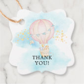 ベビーアニマルズホットエアバルーンライドお気に入りギフトラベル フェイバータグ (正面)