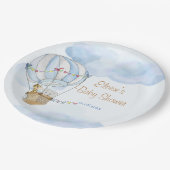 ベビーアニマルズホットエアバルーン赤ちゃんシャワー ペーパープレート (アングル)