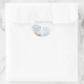 ベビーアニマルズホットエアバルーン赤ちゃんシャワー ラウンドシール (バッグ)