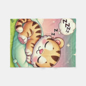 ベビーアニマルズ – ベビータイガーカッブ子供部屋デコール フリースブランケット (正面(横))