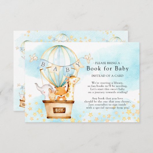 ベビーアニマルバルーンライドブックベビーカード エンクロージャーカード (正面/裏面)