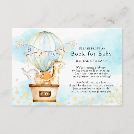 ベビーアニマルバルーンライドブックベビーカード エンクロージャーカード (正面)