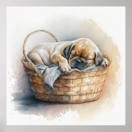 ベビーアニマルプリント子供部屋かわいい犬のポスター ポスター