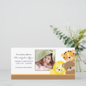 ベビーアニマルベビー写真誕生発表 案内状 (スタンド正面)