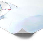 ベビーアニマルホットエアバルーン赤ちゃんシャワーポスター ポスター (角)