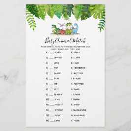 ベビーアニマルマッチ恐竜ベビーシャワーゲーム