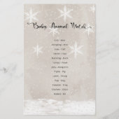 ベビーアニマルマッチ雪だるまベビーシャワー (裏面)