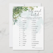 ベビーアニマルマッチ ベビーシャワーゲーム 招待状 (正面)