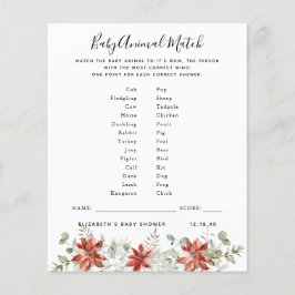 ベビーアニマルマッチ |赤ちゃんシャワーゲーム