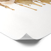 ベビーアニマル子供部屋かわいいキリンのポスター ポスター (角)