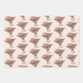 ベビーアニマル模様 ラッピングペーパーシート (正面3)