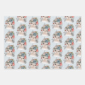 ベビーアニマル模様 ラッピングペーパーシート (正面)