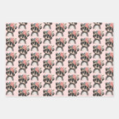 ベビーアニマル模様 ラッピングペーパーシート (正面3)