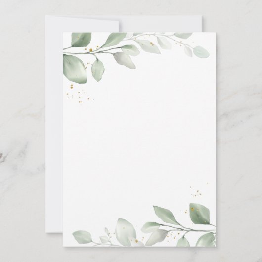 ベビーアニマル葉ズ林招待状 招待状 (裏面)