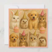 ベビーアニマル誕生日カード！ シーズンカード (正面)