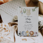 ベビーアニマル赤ちゃんシャワー | つるベビー 招待状