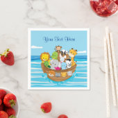 ベビーアニマル |ノアの箱舟 |パーソナライズされた | スタンダードカクテルナプキン (インサイチュ)