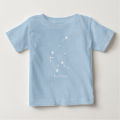 ベビーアパーソナライズされたクアリウス〔占星術の〕十二宮図星座 ベビーTシャツ (正面)