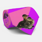 ベビーアヒルのピンクのラズベリーと紫のソベット ネクタイ (ロール)