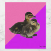 ベビーアヒルのピンクのラズベリーと紫のソベット ワインラベル (シングルラベル)