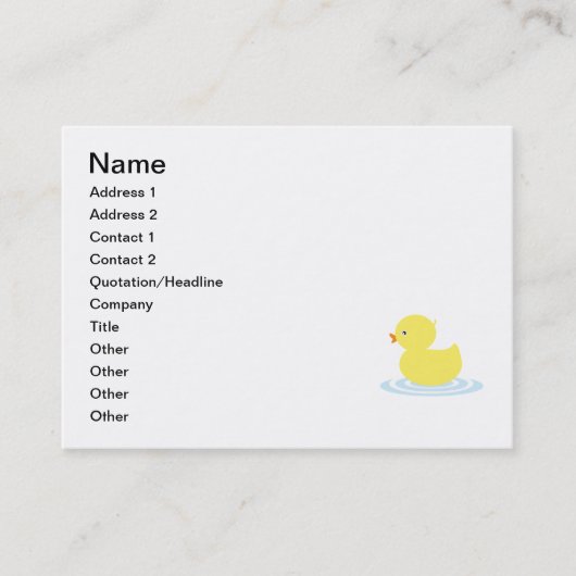 ベビーアヒル漫画 名刺 (正面)