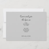 ベビーアフリカゾウの斑点パーティの招待状 招待状 (裏面)