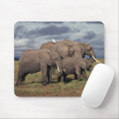 ベビーアフリカゾウ（家族） マウスパッド (マウス)
