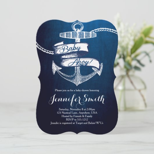 ベビーアホイベビーシャワー招待状 招待状 (スタンド正面)