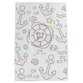 ベビーアホイ航海のベビーガール抱き枕 ミディアムペーパーバッグ (裏面)